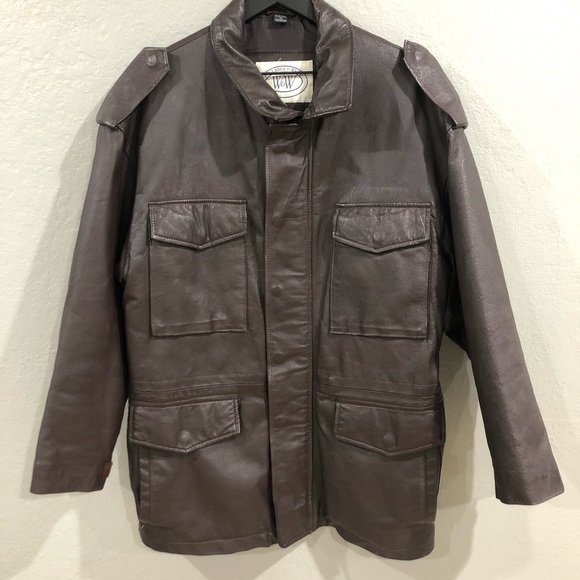 Willabee & Ward Other - Vintage Brown Leather US Army Field Jacket